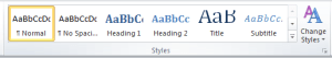 Formatting Word Styles